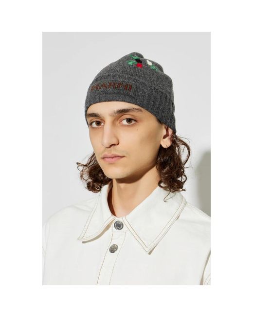 Marni Bestickte Mütze in Gray für Herren