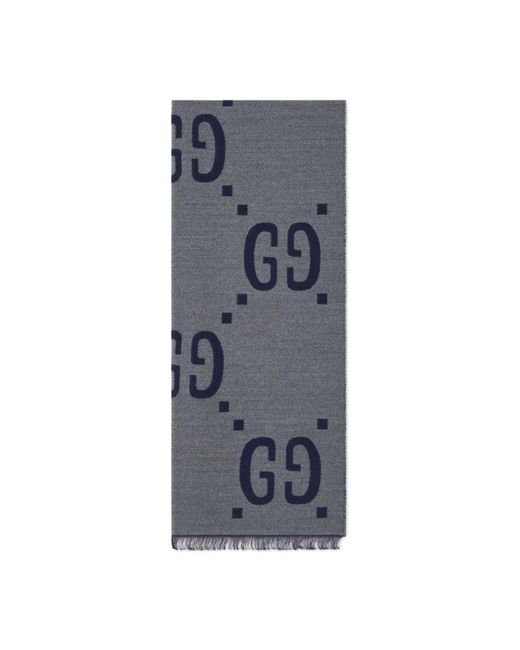 Gucci Gray Winter Scarves for men