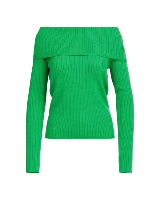 Essentiel Antwerp Green Round-Neck Knitwear