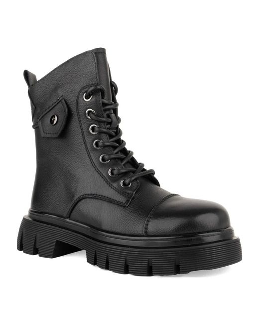 Linda Baumann Black Lace-Up Boots