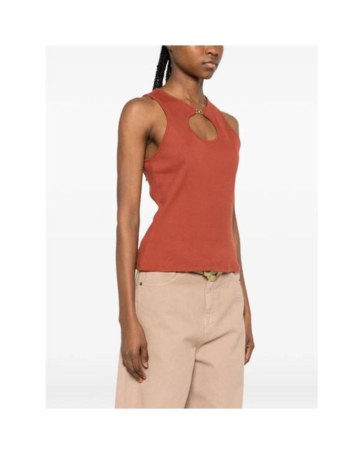 Twinset Red Sleeveless Tops