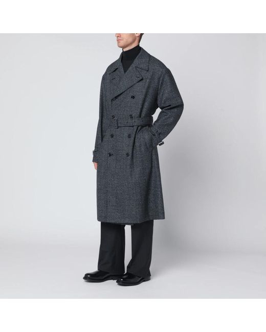 Dolce & Gabbana Doppelreihiger Mantel in Black für Herren