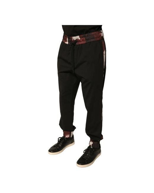 Sweatpants di Dolce & Gabbana in Black da Uomo