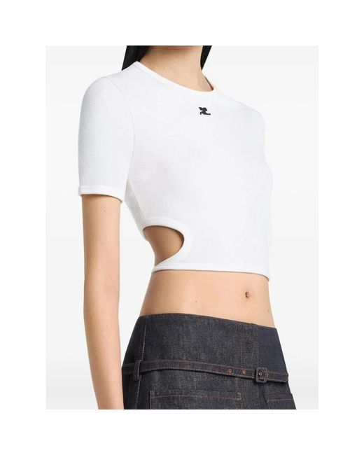 Courreges White T-Shirts