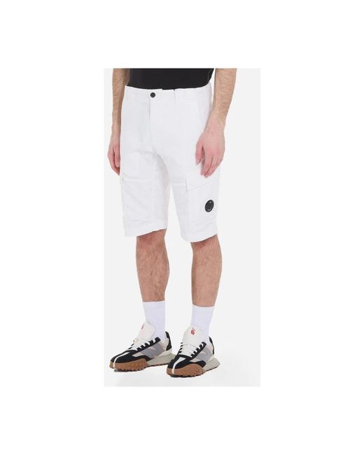 C P Company Cargo bermuda shorts mit linse in White für Herren