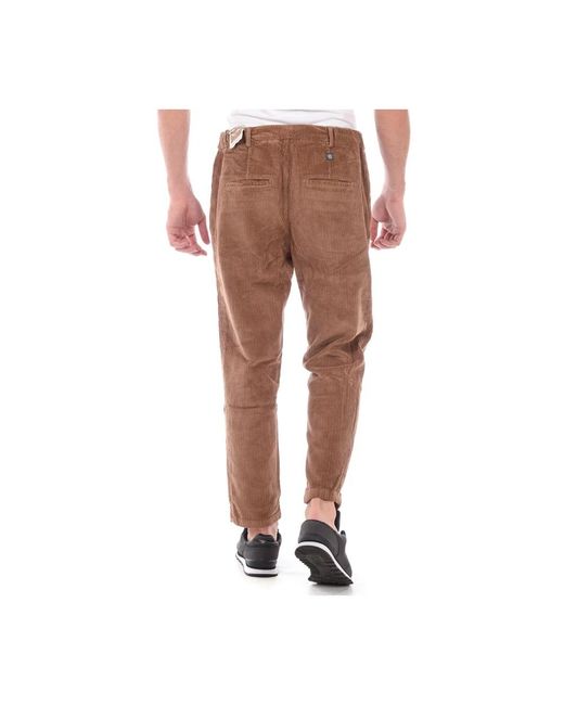 Daniele Alessandrini Brown Slim-Fit Trousers for men