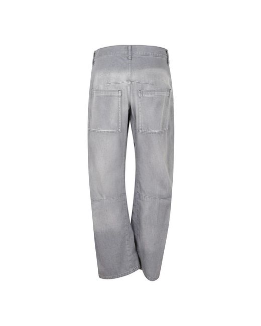 Yohji Yamamoto Gray Straight Fit Jeans