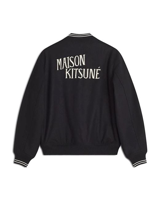 Maison Kitsuné Blue Bomber Jackets for men