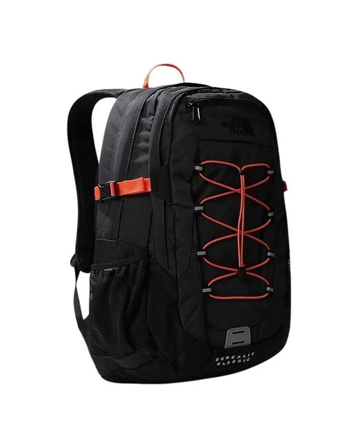 The North Face Black Zaino Borealis Classic Asphalt /retro Orange T.u.