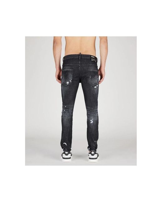 DSquared² Skater jeans mit doppelreißverschluss detail in Blue für Herren