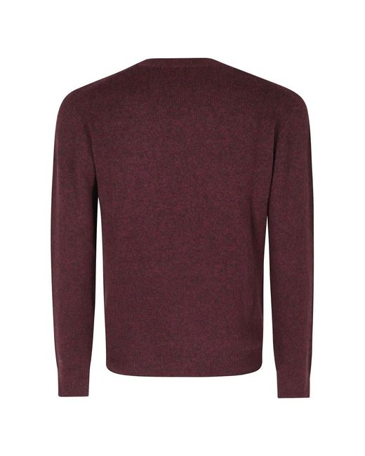 Roberto Collina Purple Round-Neck Knitwear for men