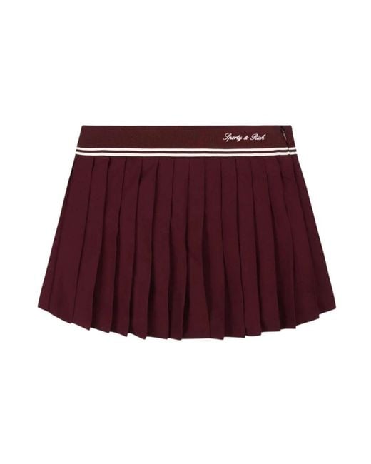 Sporty & Rich Red Short Skirts