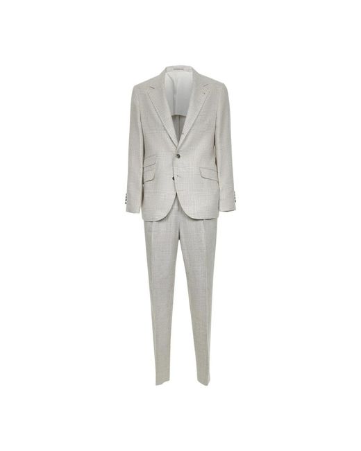 Single Breasted Suits Brunello Cucinelli de hombre de color Gray
