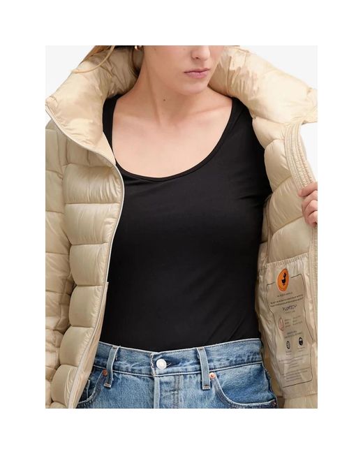 Save The Duck Jassen ,Nylon Elsie Jacket in het Natural
