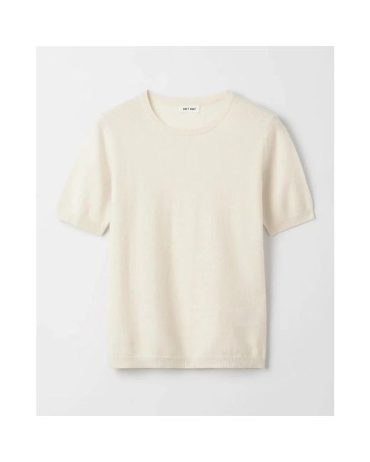 Soft Goat White Round-Neck Knitwear