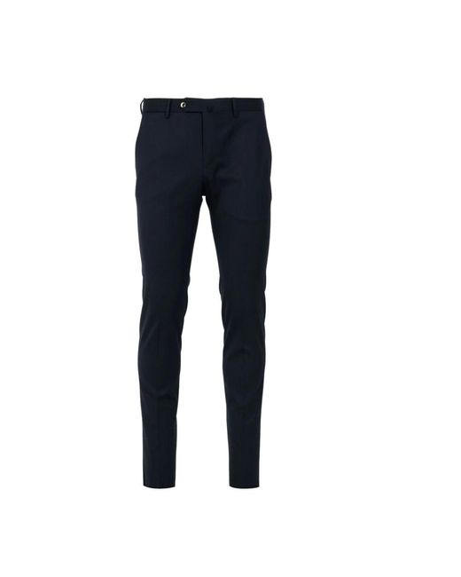 PT Torino Trousers > Slim-fit Trousers in het Blue voor heren