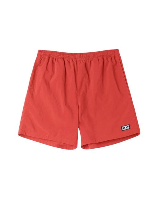 Obey Red Beachwear for men