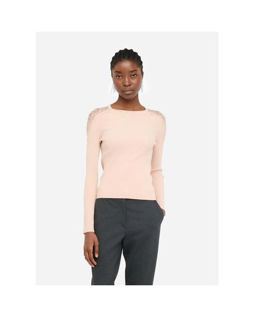 Liu Jo Pink Round-Neck Knitwear