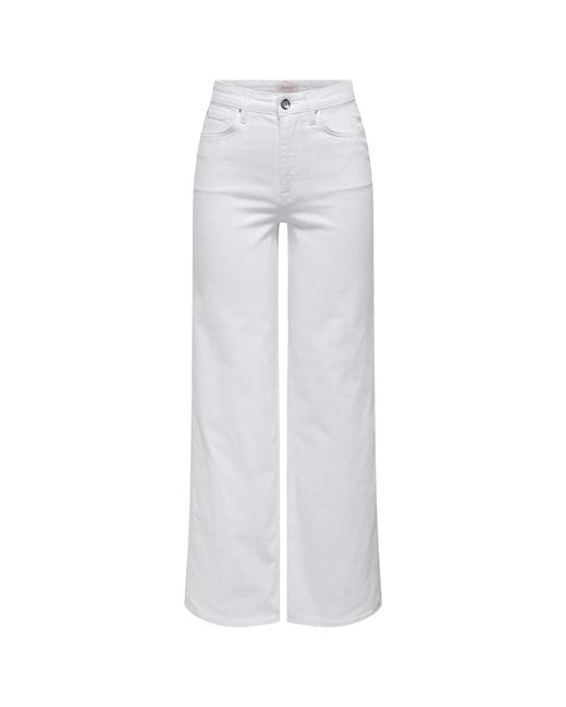 ONLY White Wide Jeans