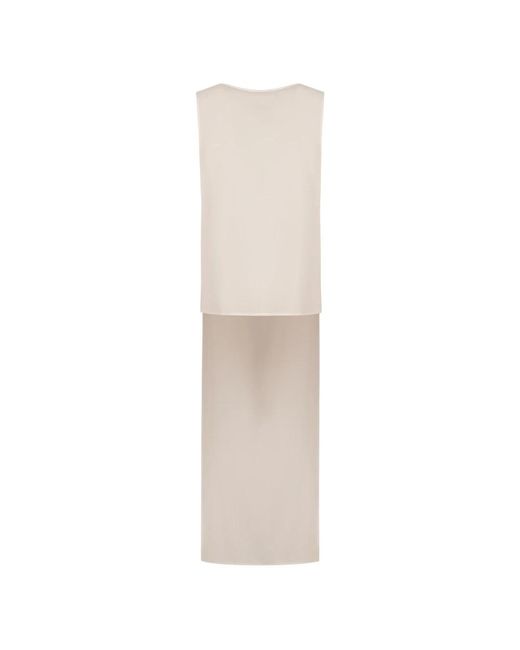 P.A.R.O.S.H. White Sleeveless Tops