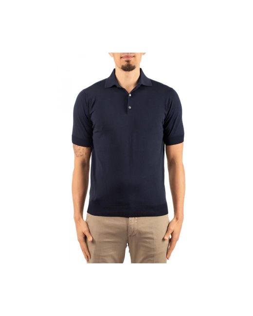 FILIPPO DE LAURENTIIS Blue Polo Shirts for men