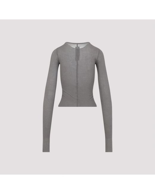 Rick Owens Gray Long Sleeve T-Shirts