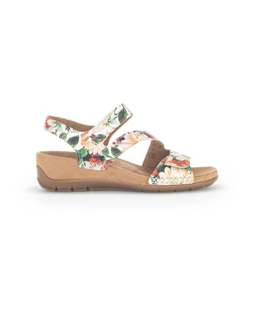 Gabor Metallic Bunte Wildledersandalen
