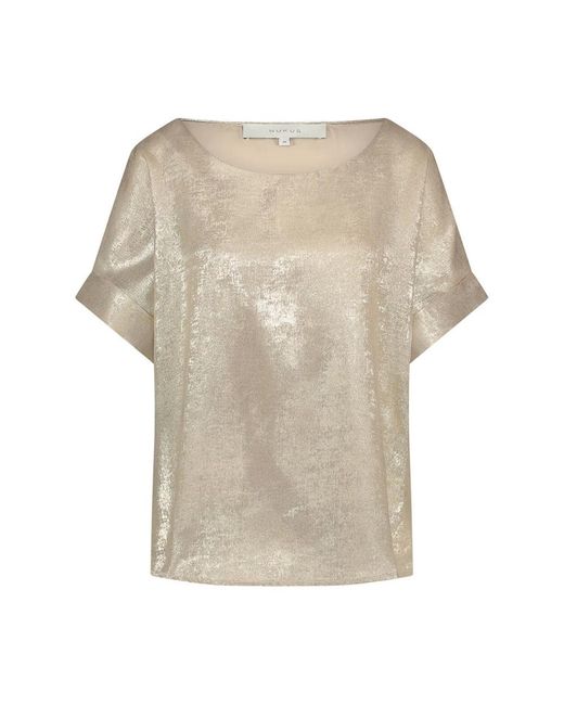 Nukus Tops ,Geel ,Polyester Irene Top in het Natural