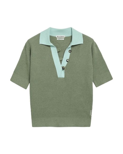 J.W. Anderson Green V-Neck Knitwear