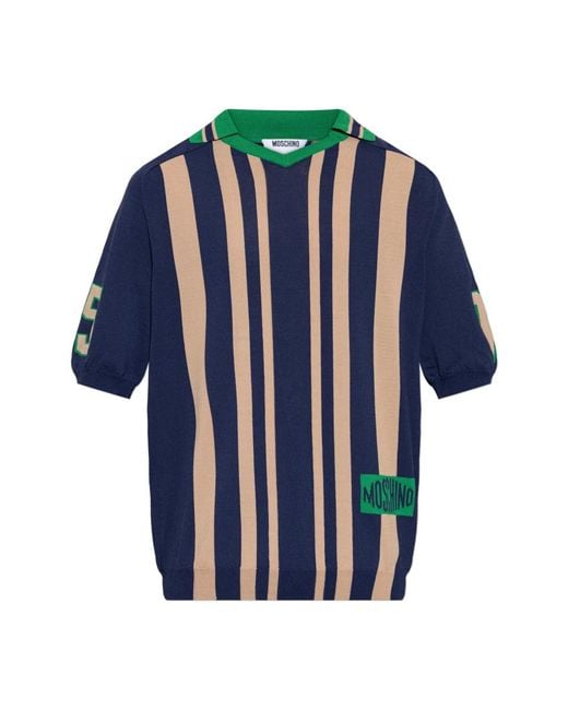 Moschino Blue Polo Shirts for men