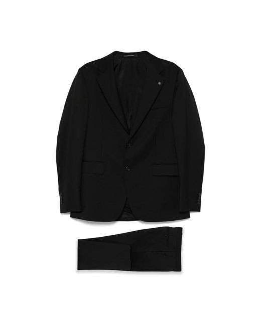 Tagliatore Kostuums ,Zwart ,Wol Single Breasted Suit in het Black voor heren