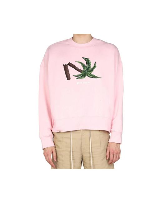 Palm Angels Pink Sweatshirts for men