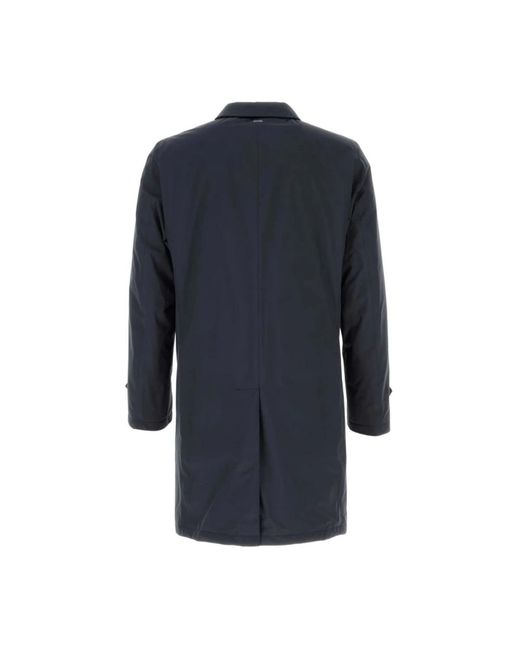 Herno Jassen ,Blauw ,Nylon Gewatteerde Trenchcoat in het Blue voor heren