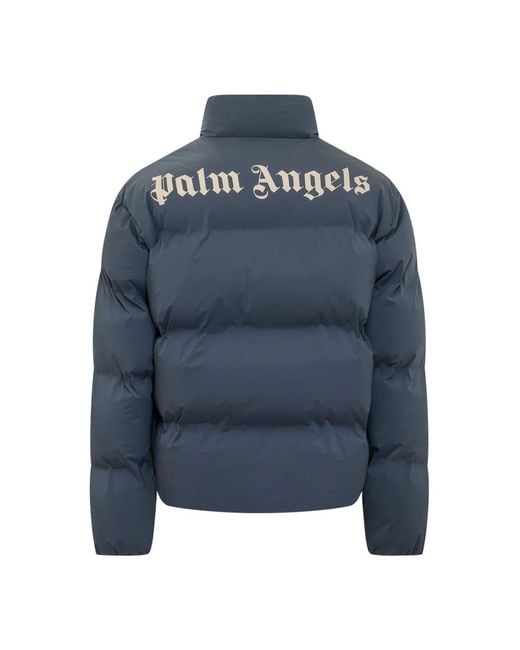 Palm Angels Blue Down Jackets for men