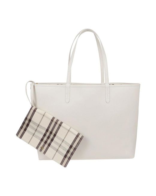 Burberry White Tote Bags
