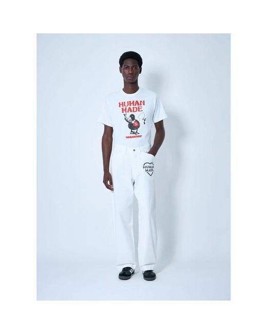 Human Made Blue Straight Trousers for men
