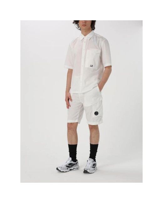 C P Company Gray Short Sleeve Shirts for men