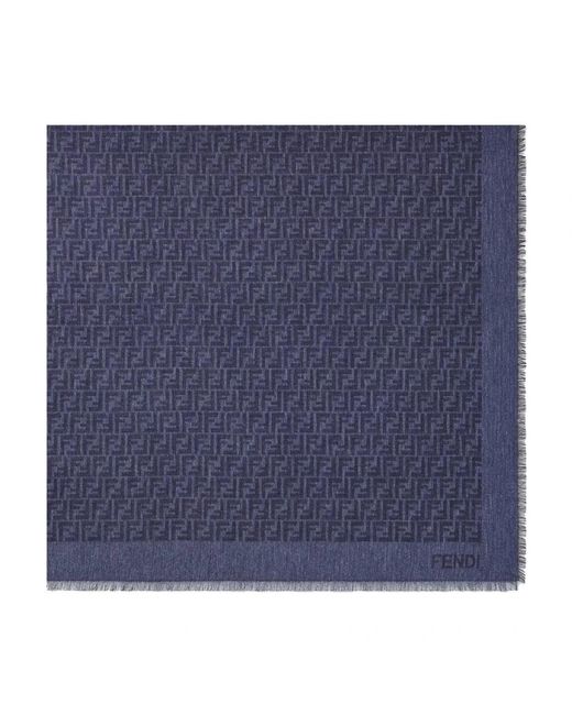 Fendi Blue Ff Shawl