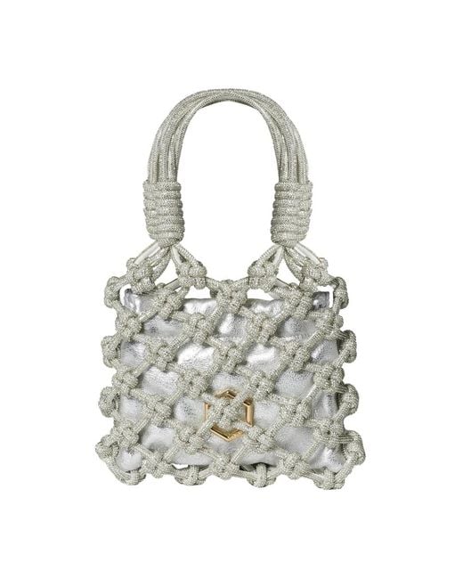 HIBOURAMA Gray Lola kristall netz tasche