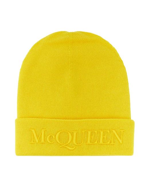 McQueen Yellow Beanies for men