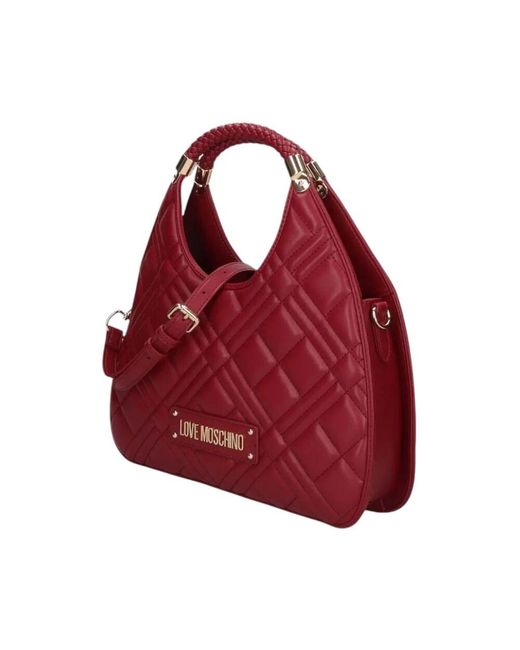 Borsa da elegante in ecopelle di Love Moschino in Red