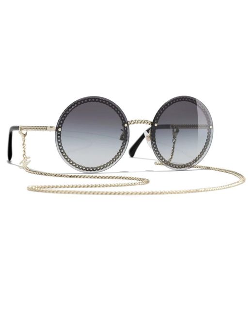 Chanel Gray Ikonoische sonnenbrille mit verlaufsgläsern