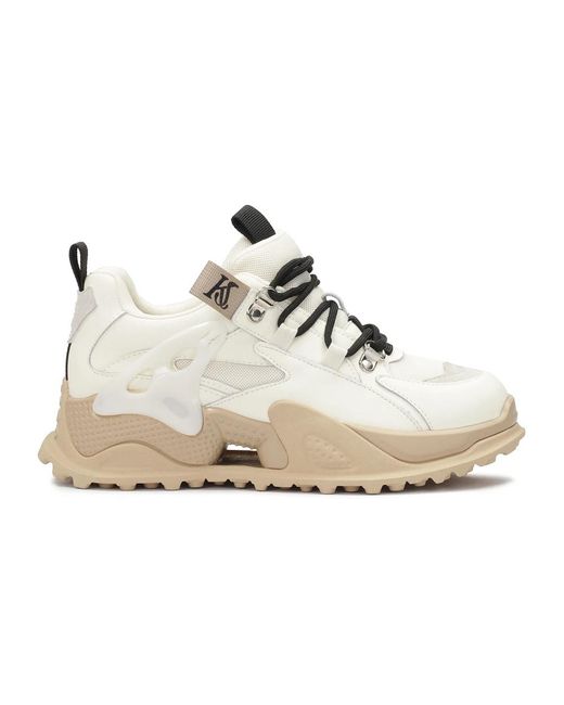 Kazar White Sneaker Aus Kombinierten Materialien
