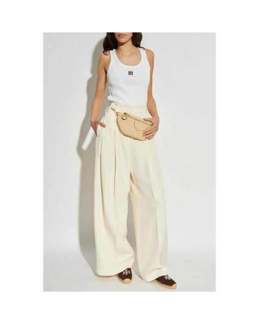 Tory Burch White Sleeveless Tops