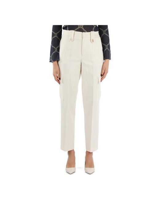 Twin Set White Cropped Trousers