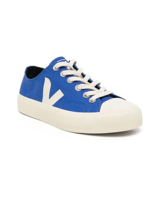 Veja Schoenen ,Blauw ,Katoen Wata Ii Canvas Low-Top Sneakers in het Blue