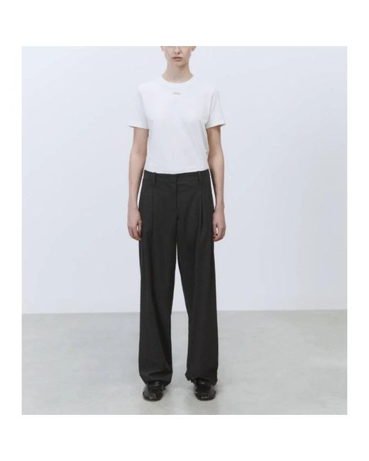 Alysi Black Wide Trousers