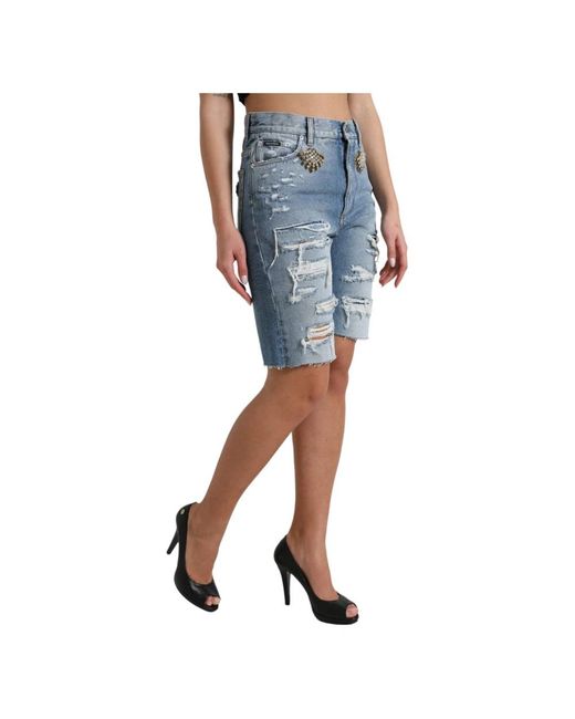 Dolce & Gabbana Blue Denim Shorts