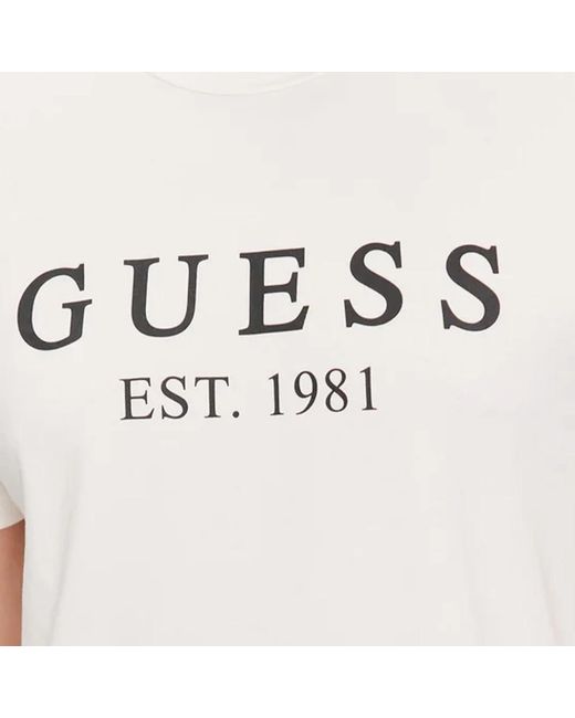 Guess T-Shirts in het White voor heren