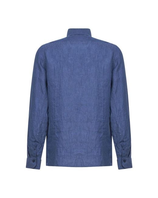 Casual Shirts D4.0 de hombre de color Blue